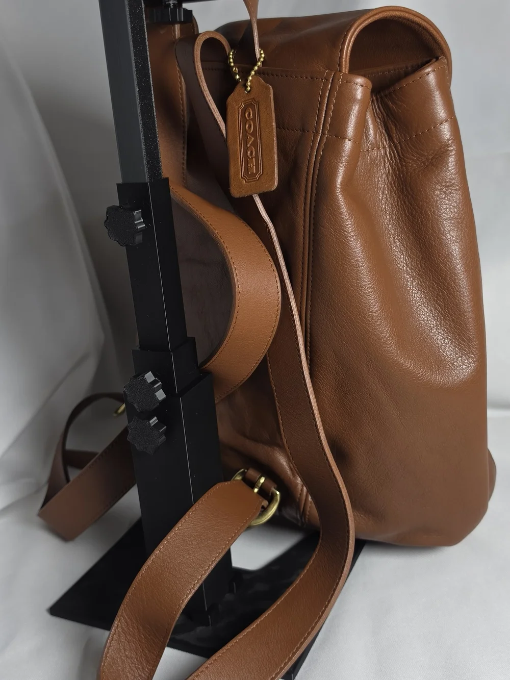 Vintage Coach 4134 Soho Back Sac Brown Leather Backpack Hang Tag